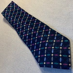 Christian Dior blue checkered tie